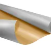 Papier cadeau kraft duo metal 60gr rouleau 0,69x50m coloris or / argent