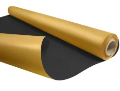 Papier cadeau kraft duo metal 60gr rouleau 0,69x50m coloris noir / or