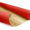 Papier cadeau kraft duo metal 60gr rouleau 0,69x50m coloris rouge / or