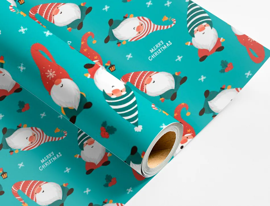 Papier cadeau liderpapel noel rouleau 0,70x2m 60g motifs assortis c-2024