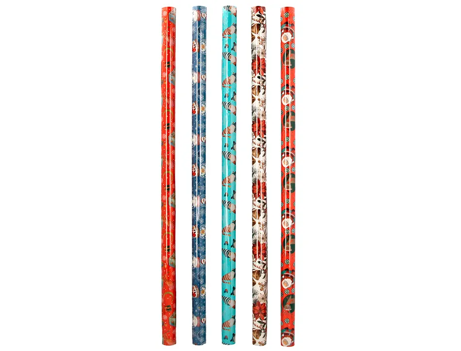 Papier cadeau liderpapel noel rouleau 0,70x2m 60g motifs assortis c-2024