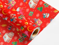 Papier cadeau liderpapel noel rouleau 0,70x2m 60g motifs assortis c-2024