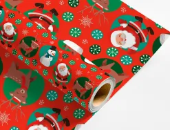 Papier cadeau liderpapel noel rouleau 0,70x2m 60g motifs assortis c-2024