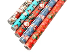 Papier cadeau liderpapel noel rouleau 0,70x2m 60g motifs assortis c-2024