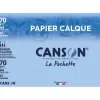 Papier calque canson crayon encre dessin industriel 70/75g a4 297x210mm pochette 12f