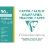Papier calque clairefontaine haute transparence 70g 21x29,7 cm très résistant ne jaunit pas pochette 12 feuilles