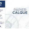 Papier calque clairefontaine 1er prix 21x29,7cm 70g pochette 12 feuilles