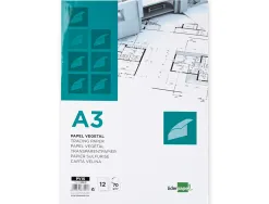 Papier calque liderpapel a3 297x420mm 70g sachet 12 feuilles