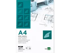 Papier calque liderpapel a4 210x297mm 90g sachet de 12 feuilles