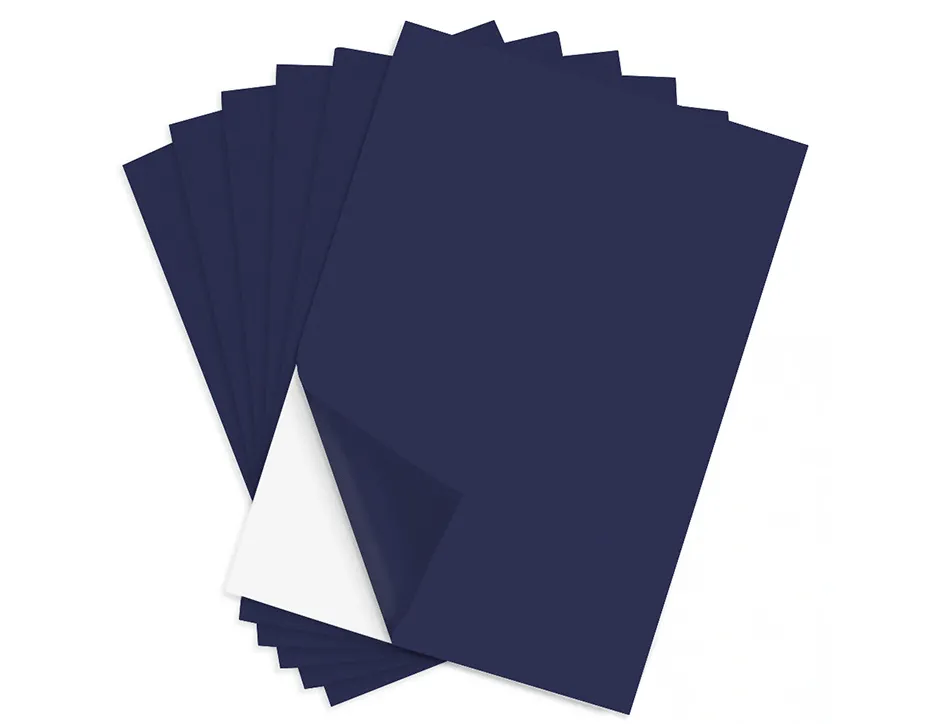 Papier carbone liderpapel film bleu format a4 boîte de 10 feuilles