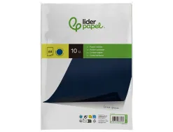 Papier carbone liderpapel film bleu format a4 boîte de 10 feuilles