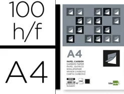Papier carbone liderpapel film noir format a4 boîte de 100 feuilles
