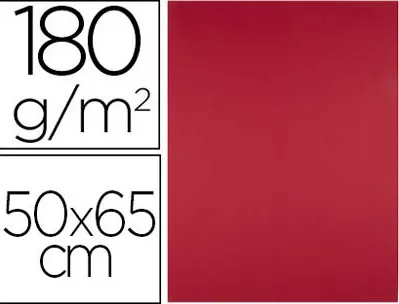 Papier cartonné liderpapel dessin travaux manuels 180g/m2 50x65cm unicolore rouge noël