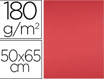 Papier cartonné liderpapel dessin travaux manuels 180g/m2 50x65cm unicolore rouge