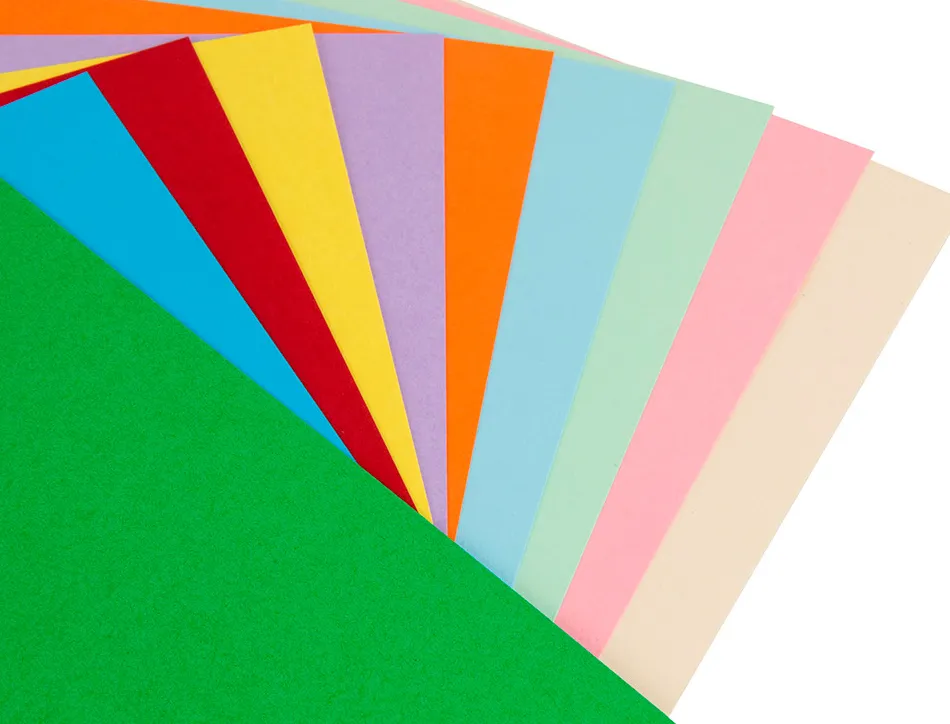 Papier cartonné liderpapel a4 180g/m2 10 coloris assortis paquet 100f