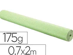 Papier cartonné maildor 175g/m2 ondulé maxi cannelure unicolore vert rouleau 2x0.7m