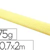 Papier cartonné maildor 175g/m2 ondulé maxi cannelure unicolore jaune rouleau 2x0.7m