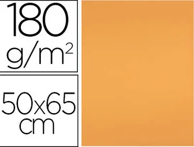 Papier cartonne liderpapel 50x65cm 180gr coloris nectarine paquet 25 feuilles