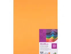 Papier cartonne liderpapel 50x65cm 180gr coloris nectarine paquet 25 feuilles