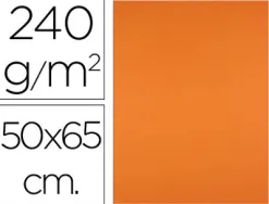 Papier cartonne liderpapel 50x65cm 240gr coloris orange paquet 25 feuilles