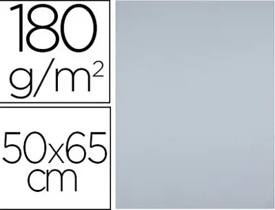 Papier cartonne liderpapel 50x65cm 180gr coloris gris paquet 25 feuilles