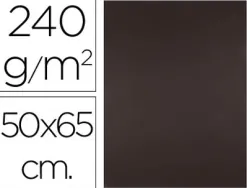Papier cartonne liderpapel 50x65cm 240gr coloris marron paquet 25 feuilles