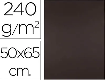Papier cartonne liderpapel 50x65cm 240gr coloris marron paquet 25 feuilles