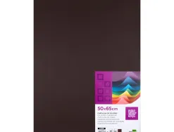 Papier cartonne liderpapel 50x65cm 240gr coloris marron paquet 25 feuilles