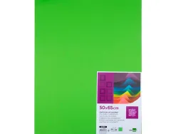 Papier cartonne liderpapel 50x65cm 180gr coloris vert pistache paquet 25 feuilles