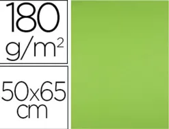 Papier cartonne liderpapel 50x65cm 180gr coloris vert pistache paquet 25 feuilles