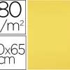 Papier cartonne liderpapel 50x65cm 180gr coloris jaune citron paquet 25 feuilles