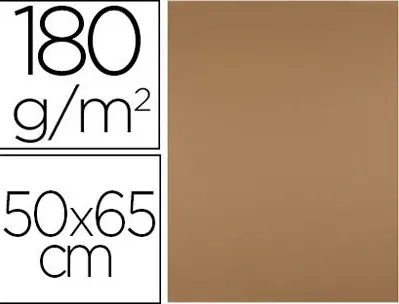 Papier cartonne liderpapel 50x65cm 180gr coloris marron clair