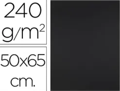 Papier cartonne liderpapel 50x65cm 240gr coloris noir paquet 25 feuilles