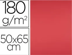 Papier cartonne liderpapel 50x65cm 180gr coloris rouge paquet 25 feuilles