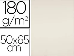 Papier cartonne liderpapel 50x65cm 180gr coloris creme paquet 25 feuilles