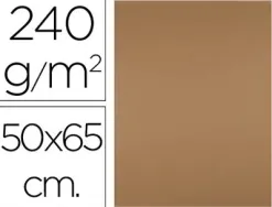 Papier cartonne liderpapel 50x65cm 240gr coloris marron clair paquet 25 feuilles