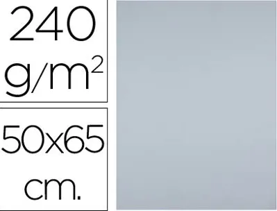 Papier cartonne liderpapel 50x65cm 240gr coloris gris paquet 25 feuilles