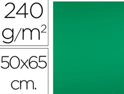 Papier cartonne liderpapel 50x65cm 240gr coloris vert noel paquet 25 feuilles