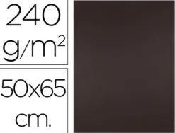 Papier cartonne liderpapel 50x65cm 240gr coloris marron fonce
