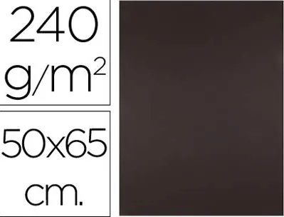 Papier cartonne liderpapel 50x65cm 240gr coloris marron fonce