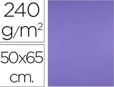 Papier cartonne liderpapel 50x65cm 240gr coloris pourpre paquet 25 feuilles