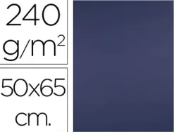 Papier cartonne liderpapel 50x65cm 240gr coloris bleu saphir paquet 25 feuilles