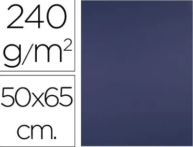 Papier cartonne liderpapel 50x65cm 240gr coloris bleu saphir paquet 25 feuilles