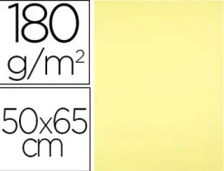 Papier cartonne liderpapel 50x65cm 180gr coloris jaune clair