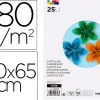 Papier cartonne liderpapel 50x65cm 180gr coloris assortis paquet 25 feuilles