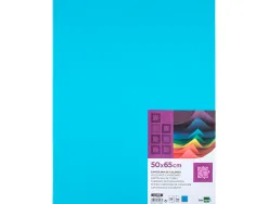 Papier cartonne liderpapel 50x65cm 180gr coloris bleu ciel paquet 25 feuilles