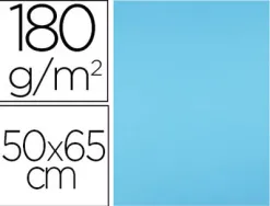 Papier cartonne liderpapel 50x65cm 180gr coloris bleu ciel paquet 25 feuilles