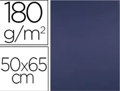Papier cartonne liderpapel 50x65cm 180gr coloris bleu saphir paquet 25 feuilles