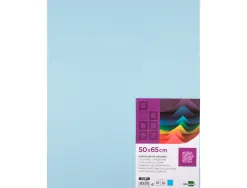 Papier cartonne liderpapel 50x65cm 180gr coloris bleu paquet 25 feuilles