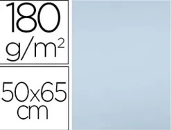 Papier cartonne liderpapel 50x65cm 180gr coloris bleu paquet 25 feuilles